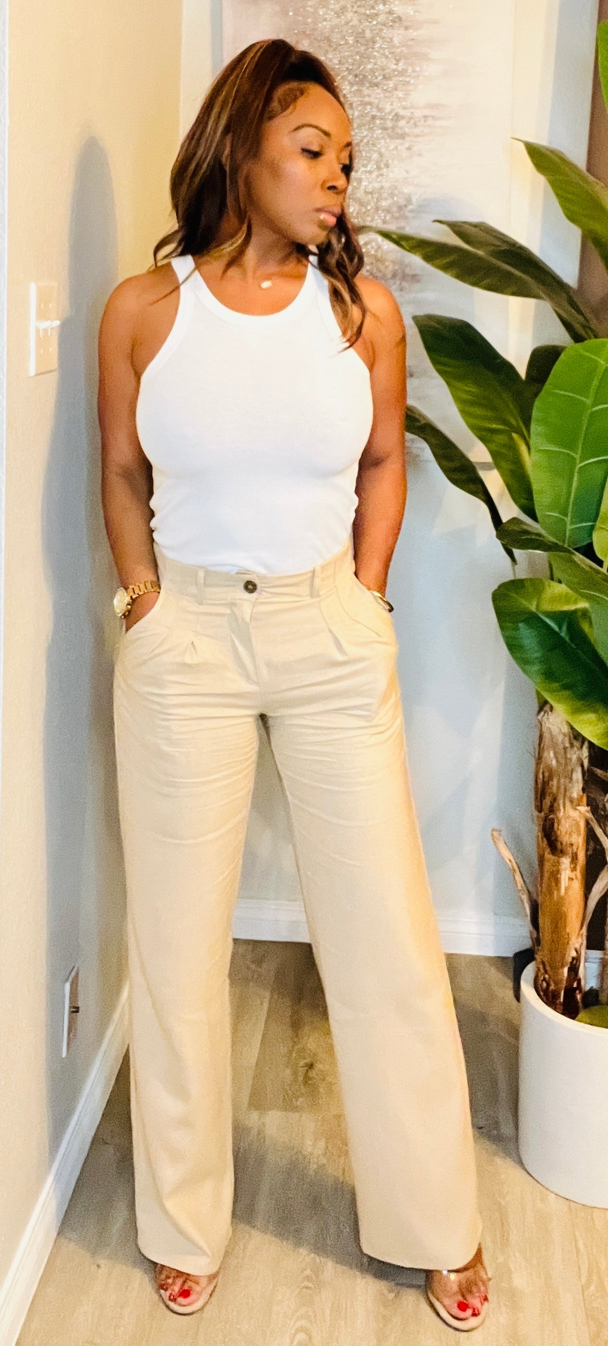 Pantalon en lin de première classe